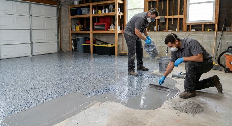 Epoxy Garage Flooring Installation in Winston Salem, NC